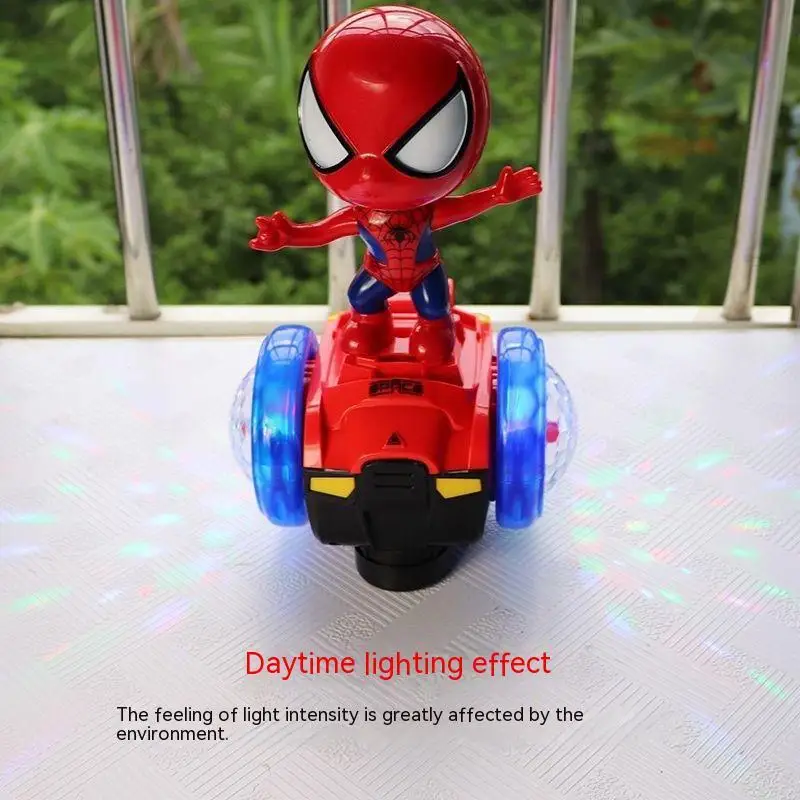 Light Up Transformation Spiderman Robot Captain America Hulk Iron Man Electric Toy Luminous Dancing Robot  Anime Birthday Gift images - 6