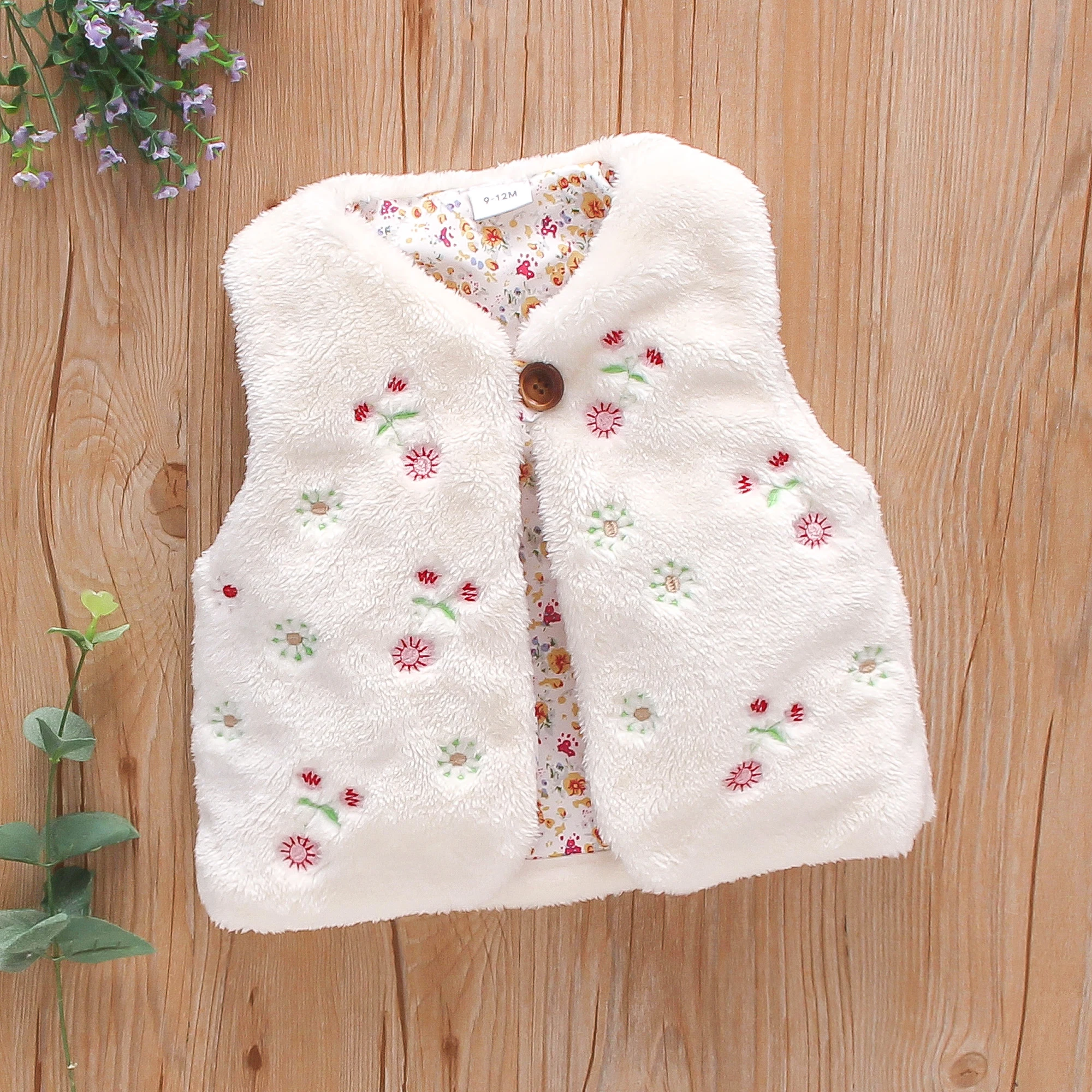 Autumn and winter children's clothing baby and children's fur vest warm vest shoulder jacket cotton jacket for external wear 1