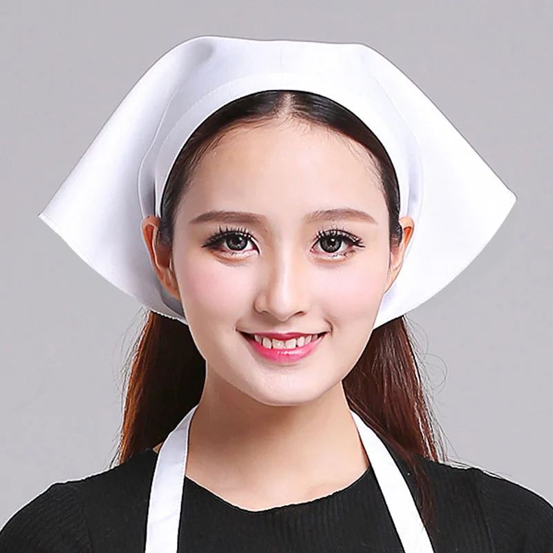 

Chef's Turban Restaurant Kitchen Hats for Women Catering Hot Pot Cook Work Hat Bakery Cafe Waitress Triangle Bandana