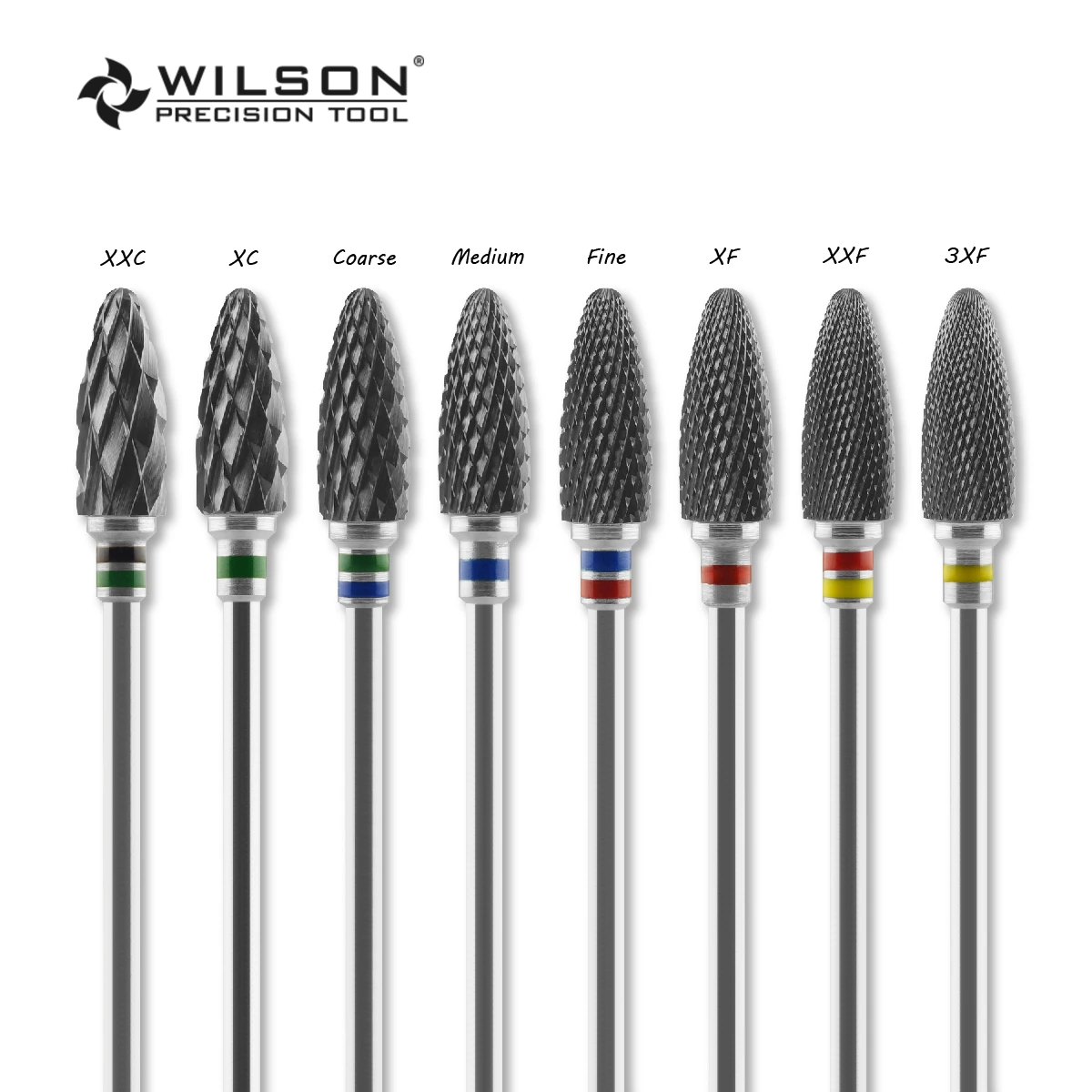 

WILSON PRECISION TOOL Bullet Shape - Cross Cut- Black Ceramic - (6410201-6410801)-Zirconia Burs