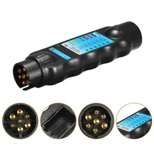 

European 12v 7 Pin Car and Trailer Towing Lights Plug and Socket Cable Wiring Circuit Tester ​Tool Car Circuit Testing