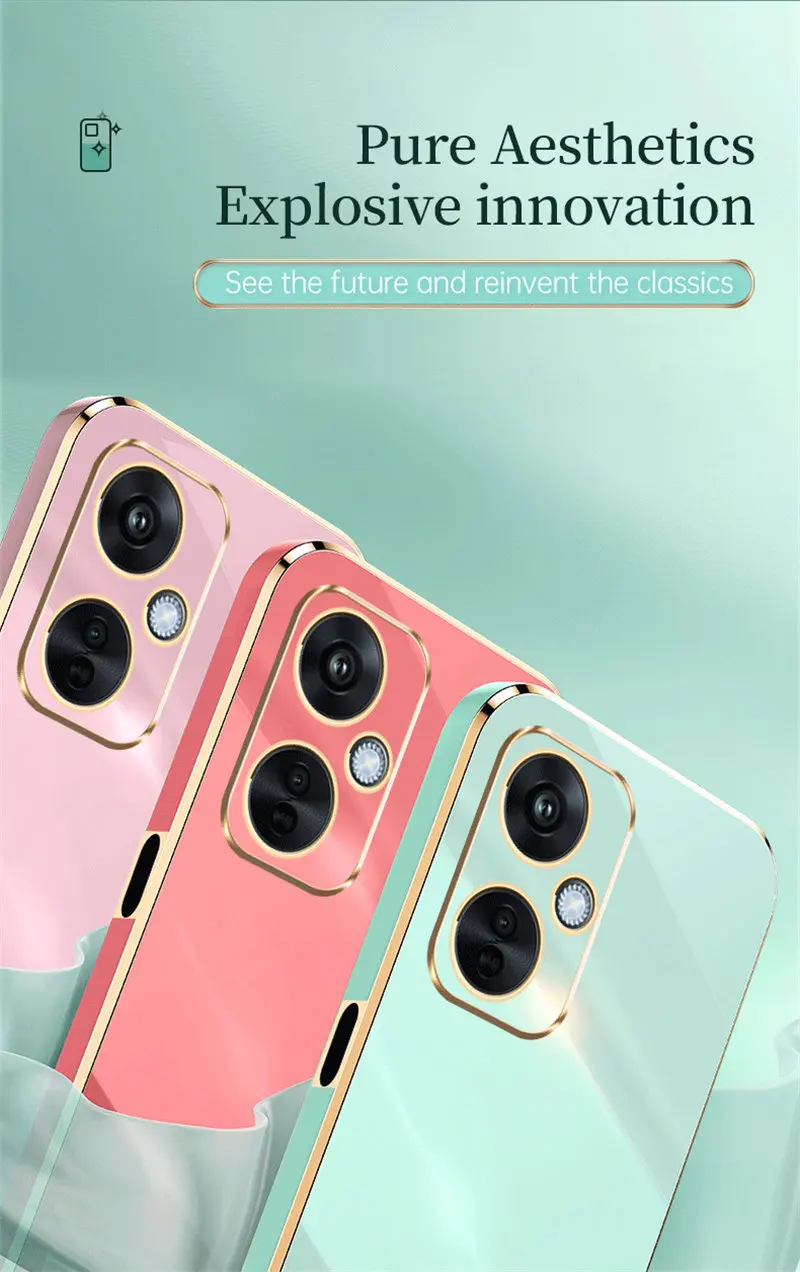 Premium Silicone TPU Plated Back Cover for OnePlus Nord CE 3 Lite 5G