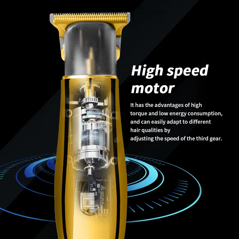 WAIKIL professional men's electric hair clipper hair salon oil head electric push shear styling carving tool USB charge trimmer 3