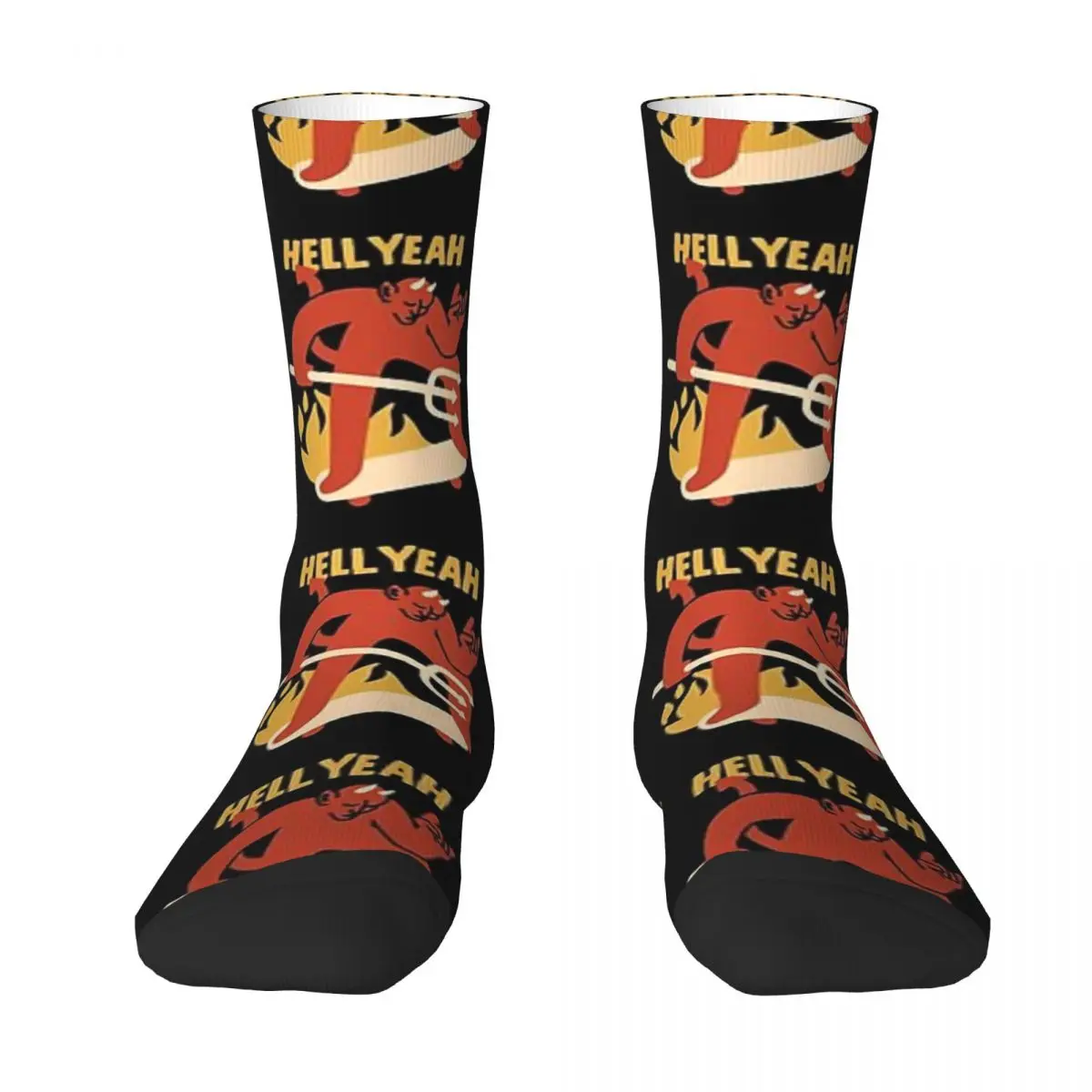 thumbnail image 1 of HELL YEAH Calcetines de moda para hombre, calcetines largos con puntadas, calcetines para parejas, tallas 37-45, 1 of 4