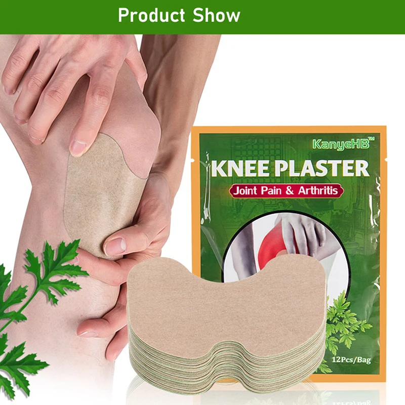 12P Neck Knee Patch Joint Body Pain Relief Sticker Wormwood Self heating Plaster | Красота и здоровье
