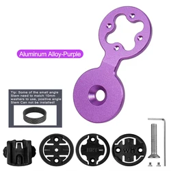 Universal Bicycle Computer and Phone Mount with GPS, Light, and Stopwatch Bracket (DEEPLY - Purple)