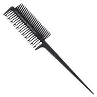 4 Style Professional Hair Dyeing Highlight Hair Brush Double-Sided Hook Rat Tail Comb Barber Hairdressing Comb Hair Styling Tool 1
