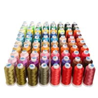 40WT Polyester Embroidery Thread 120D/2 – 4000M Spool, 80 Madeira Colors for Brother & Singer Household / Industrial Machines