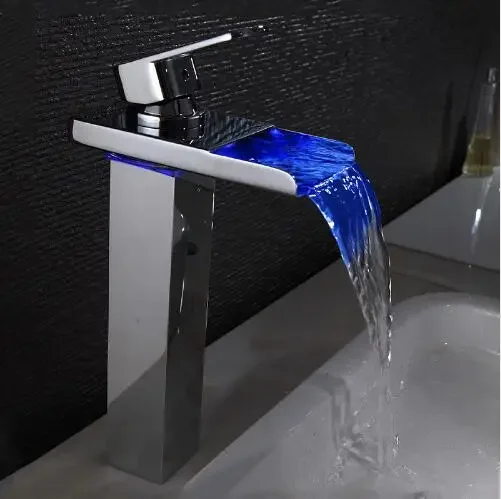 Description Picture 4 of itemNew Sink Tap Temperature Controlled Faucet,LED Crane Modern Water Tap Bathroom,Waterfall Free Shipping