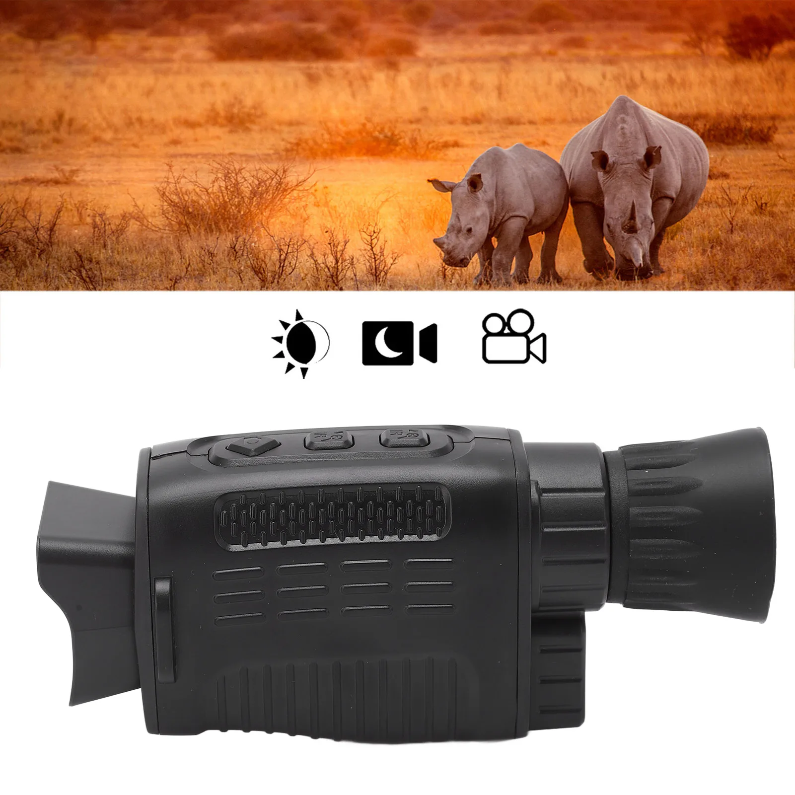 Digital Infrared Monocular 5X HD Rechargeable Night Vision Infrared Monocular with 1.5 Inch Color Display