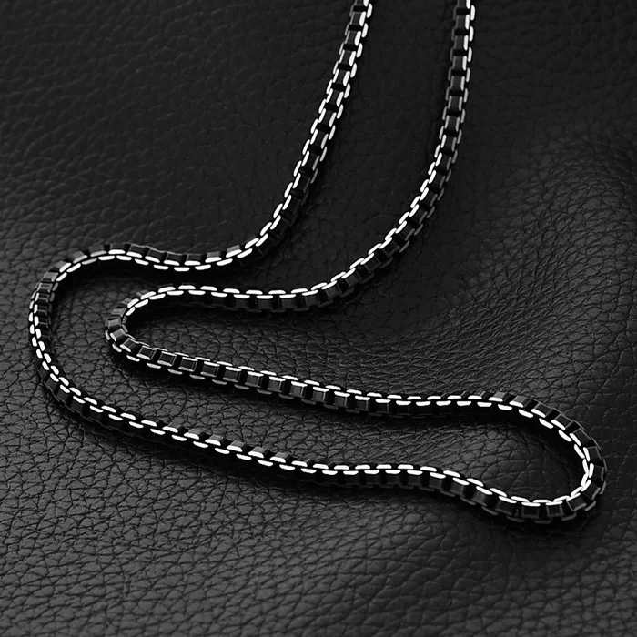 Collare Men Chain Black Necklace 55CM 