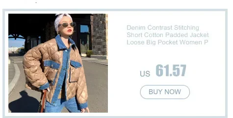 Winter Women Notched Collar Fake Two-piece Patchwork Down Cotton-padded Coat Casual Long Sleeve Female Short Lightweight Parkas