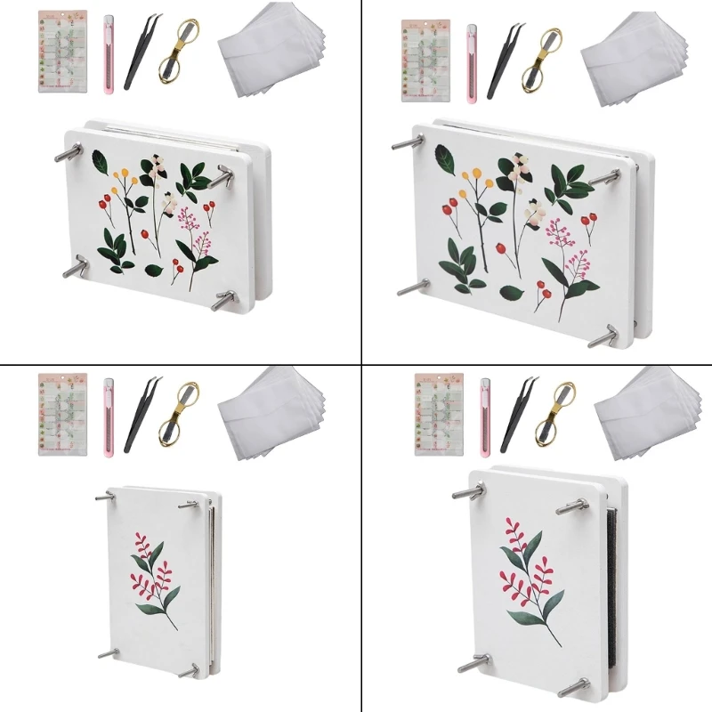 

Y1UU Пресс для листьев и растений, деревянные наборы для консервации цветов и растений