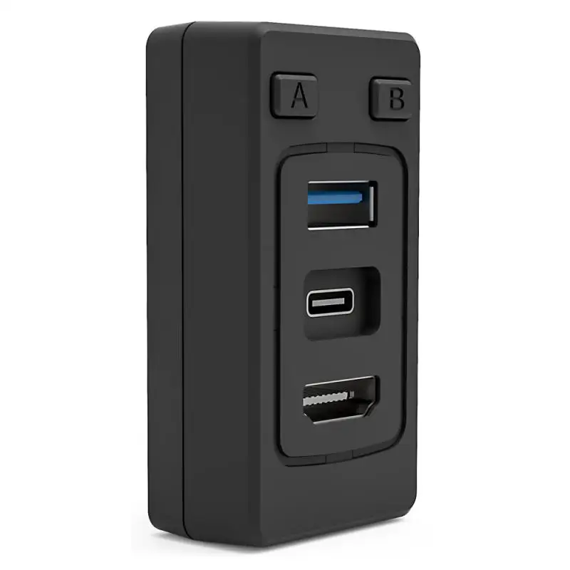 

Video Cable Converter Usb Compact Portable Lightweight HDMI-compatible For Travel Video Converter Black High Qality Full