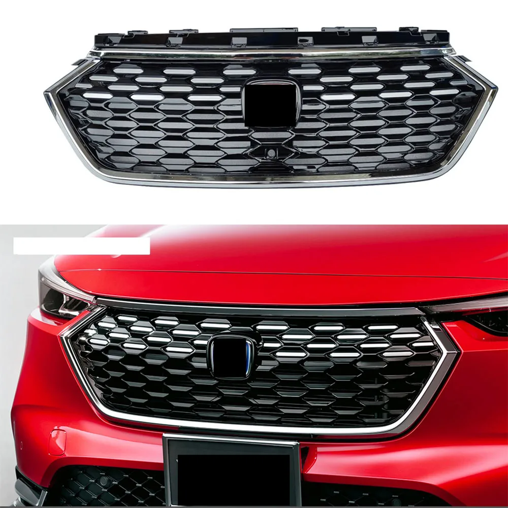 

Front Grille Upper Radiator Mesh Fits For Honda All New HRV HR-V 2023+ Silver