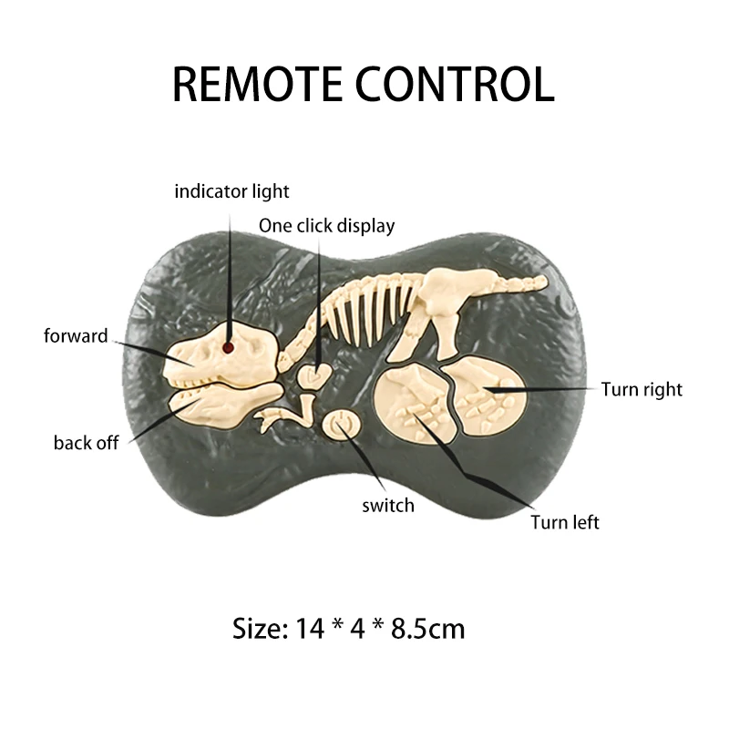 21*45*20cm Remote Control Dinosaur Toys for Kids 2.4G RC Dinosaur Robot Toy with Verisimilitude Sound for Boys Birthday Gift