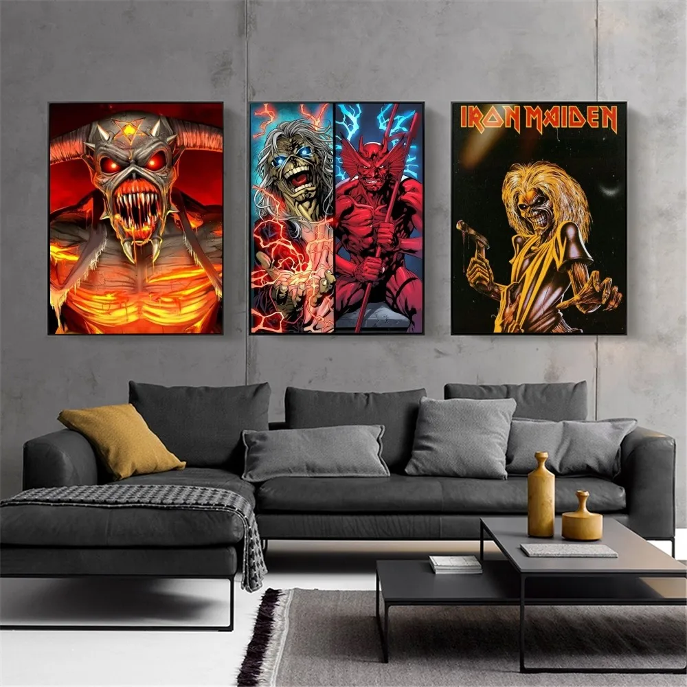 Grandi Immagini I-Iron-M-Maiden Killer Rolled Poster Kraft Club Bar Paper Vintage Bedroom Study Big Szie Wall Painting Stickers