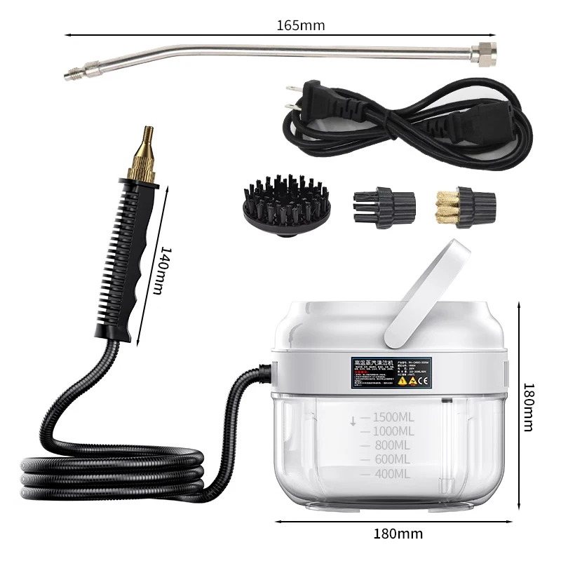 Steam Cleaner High Pressure Handheld Smart Steam Cleaner for Home Kitchen Hood Car High Temperature Sterilization Steam Cleaner 6
