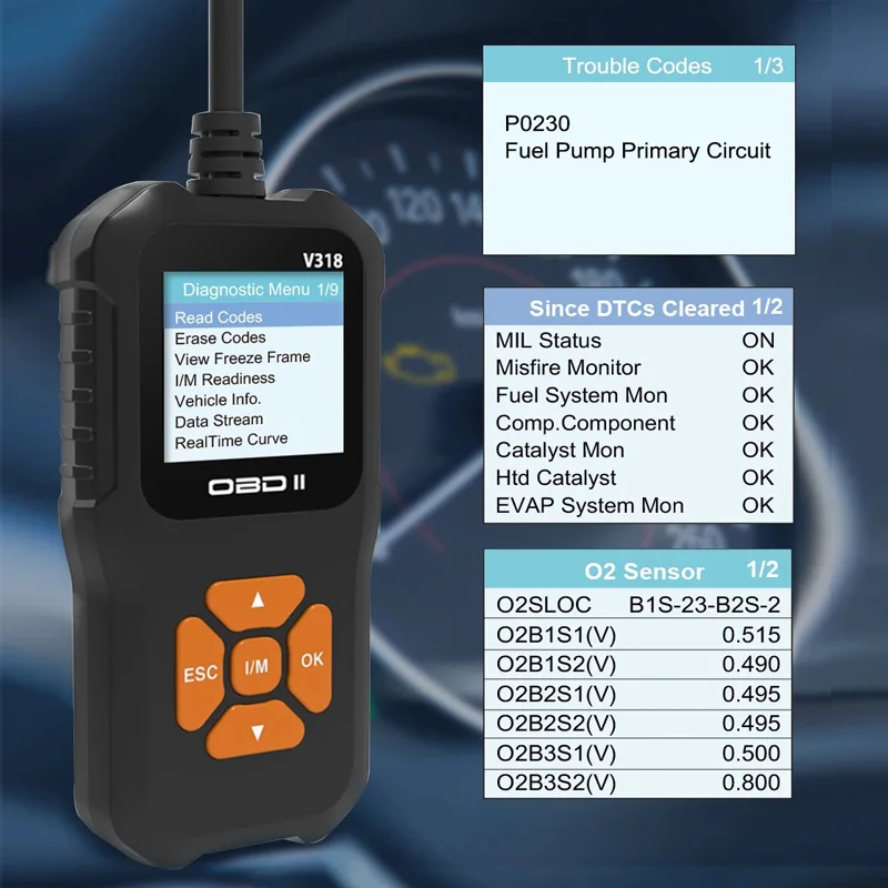 Advanced OBD2 Car Diagnostic Tool with Lifetime Free DTC Lookup