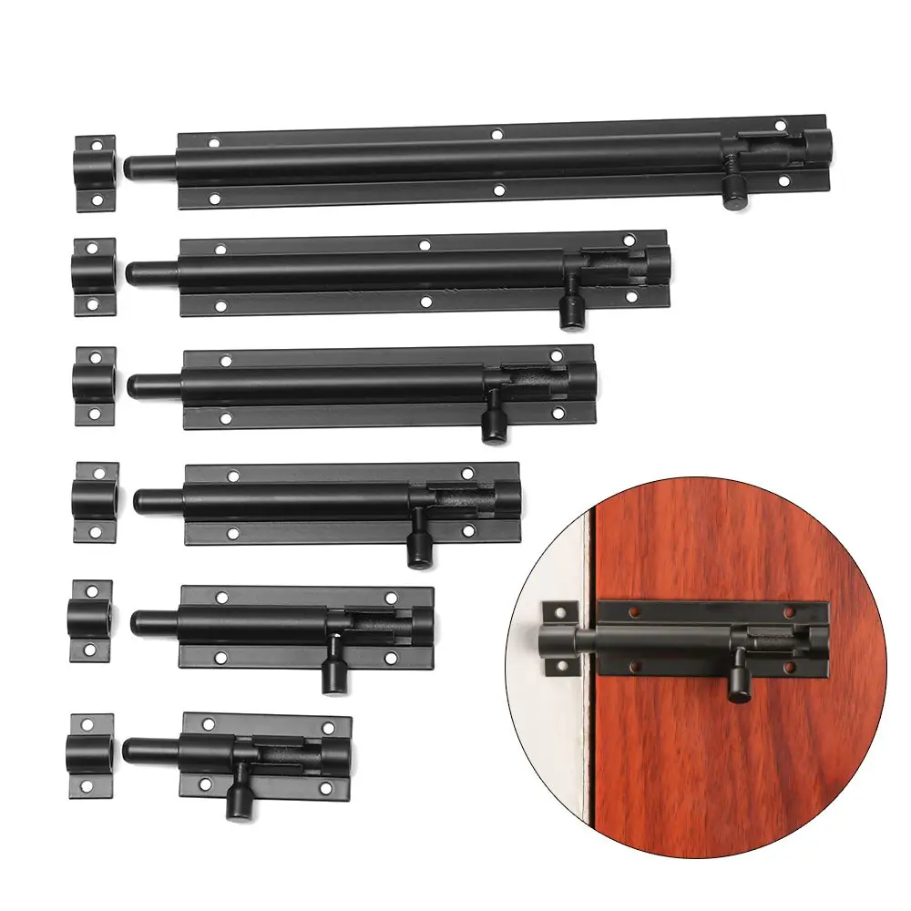 Heavy Duty Large Garden Gate Shed Sliding Door Lock Buckle Tower Bolt Latch Catch Home Hardware 2-8"