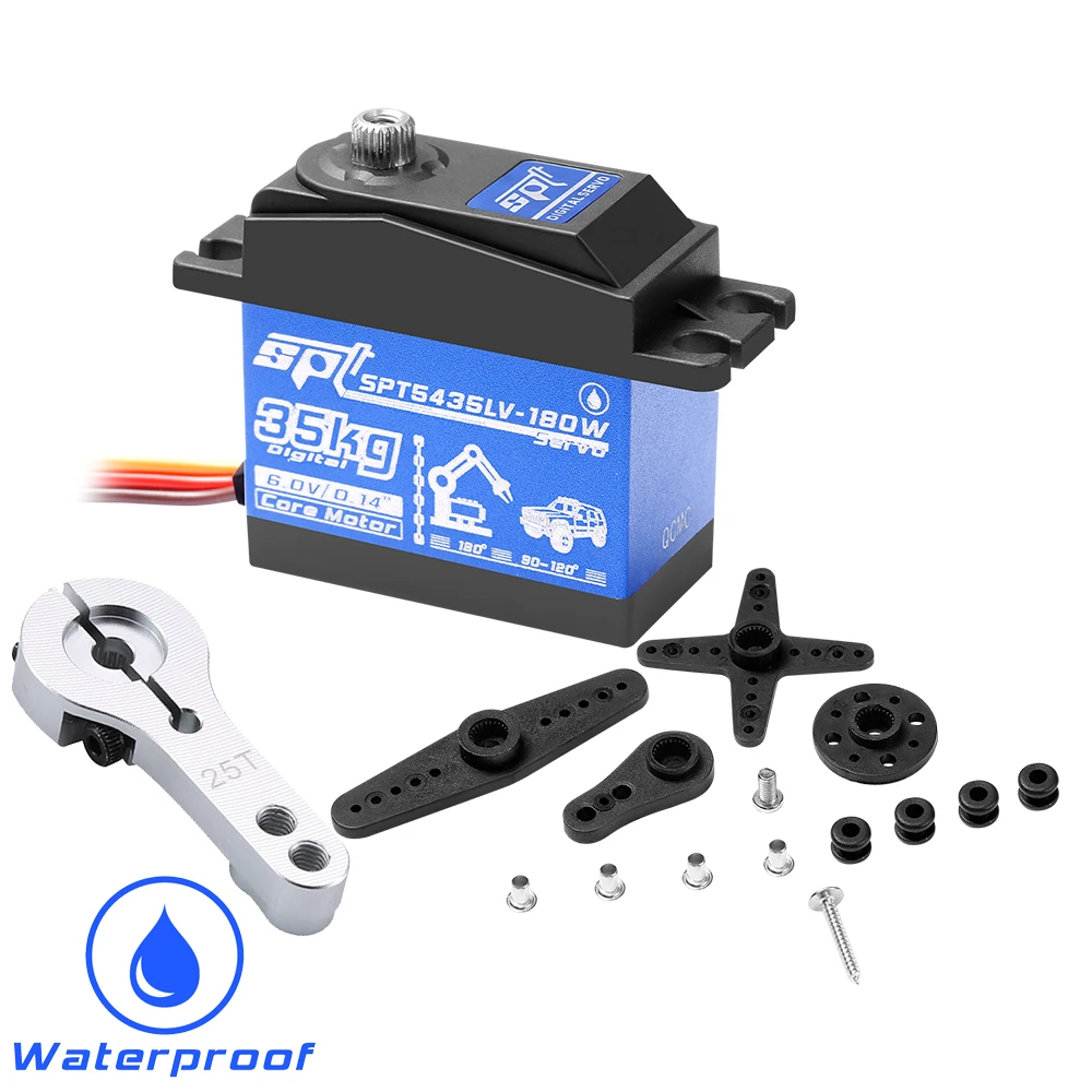 High-Torque Waterproof Metal Gear Digital Servo with 180° Rotation and 25T Arm