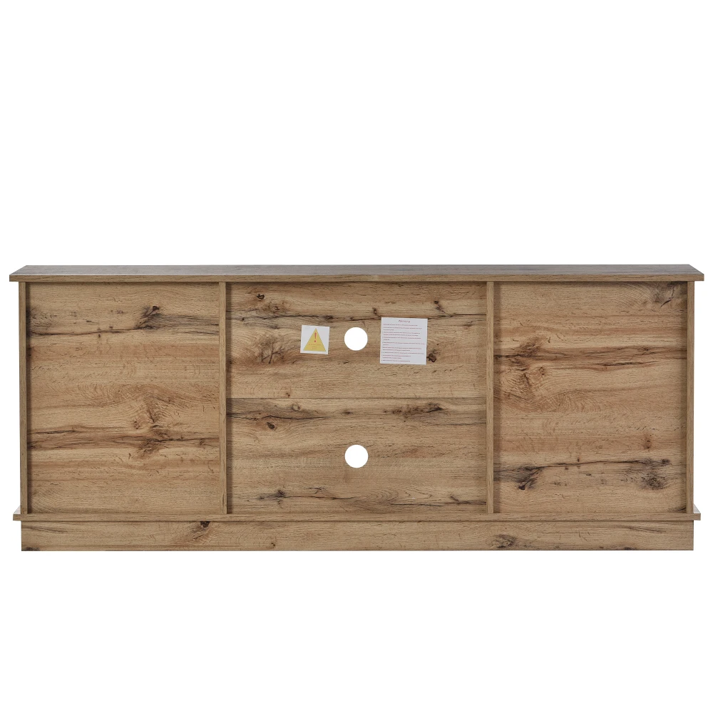Moderner 150 x 40 x 60 cm großer TV-Schrank – klassische Schiebetüren + verstellbare Regale, multifunktionales Entertainment-Center-Sideboard – Detail 32
