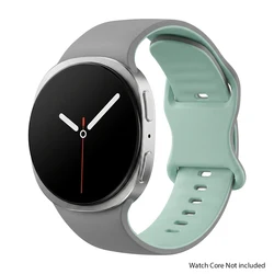 Premium Silicone Sport Band for Smartwatch - Versatile Wristband Bracelet (Grey Green)