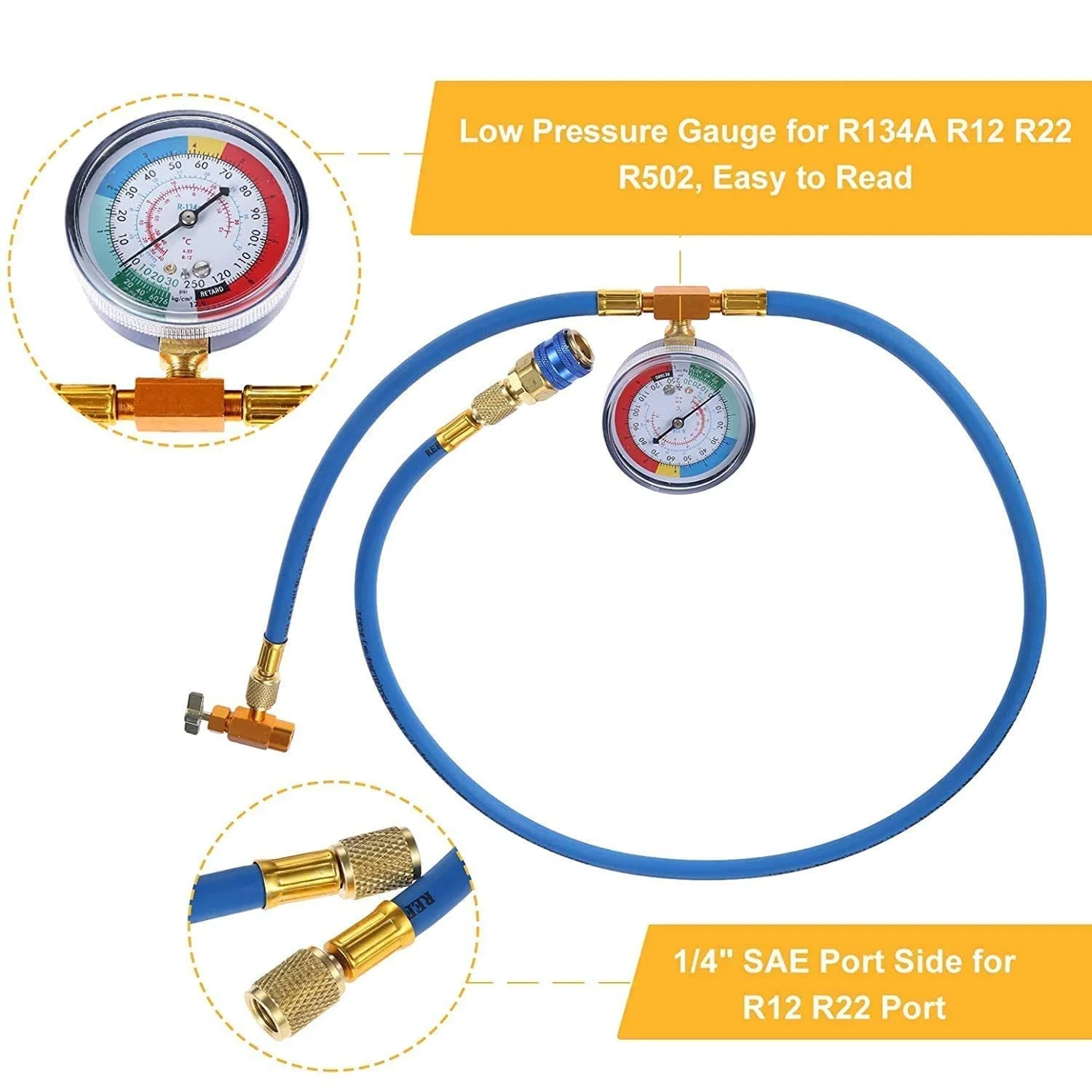 Home Depot R410A AC Recharge Kit Complete Hose Gauge Set With