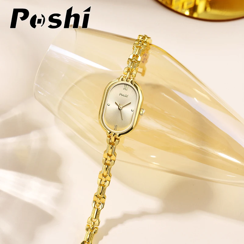 POSHI 994 ساعة كوارتز أصلية للنساء سوار سيدة الموض...