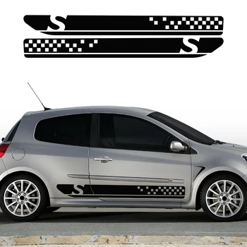 Kit Adesivi per Auto, Pellicola Vinilica per Porte Laterali, Decalcomanie Impermeabili in PVC per Renault Clio, Accessori Esterni per Auto