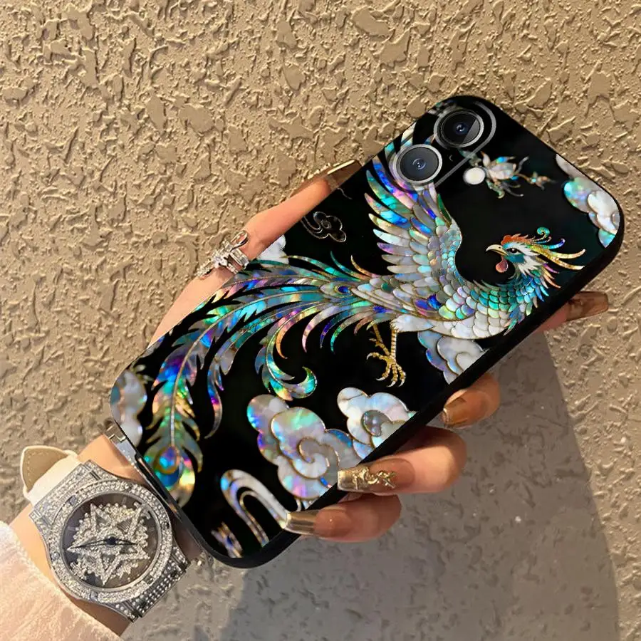 Phoenix Mother Of Pearl Art Print Phone Cover Case