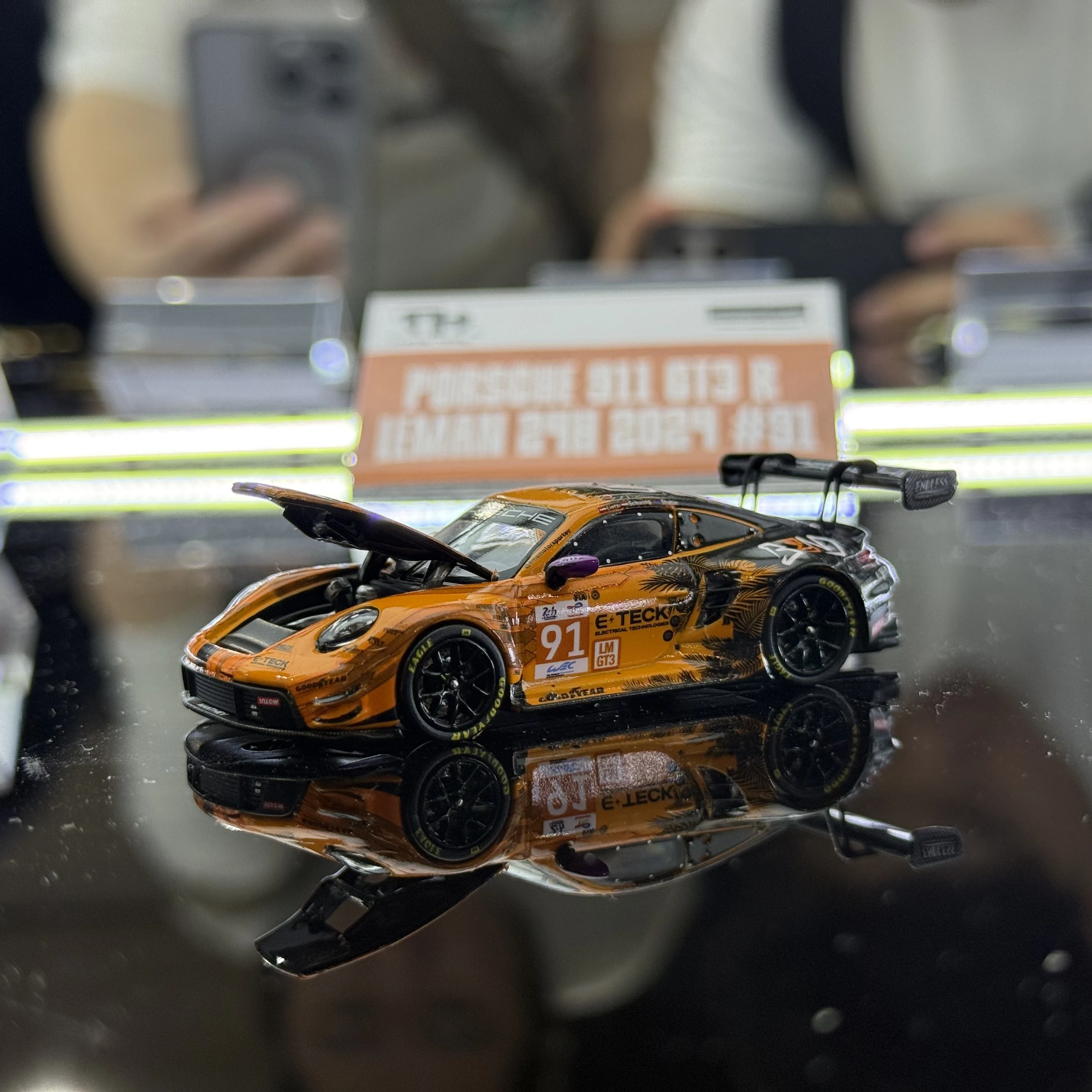 트렌드 하비 1:64 포르쉐 911 GT3 R - 르망 24시간 2024 91 (챔피언) 합금 다이캐스트 자동차 모델
