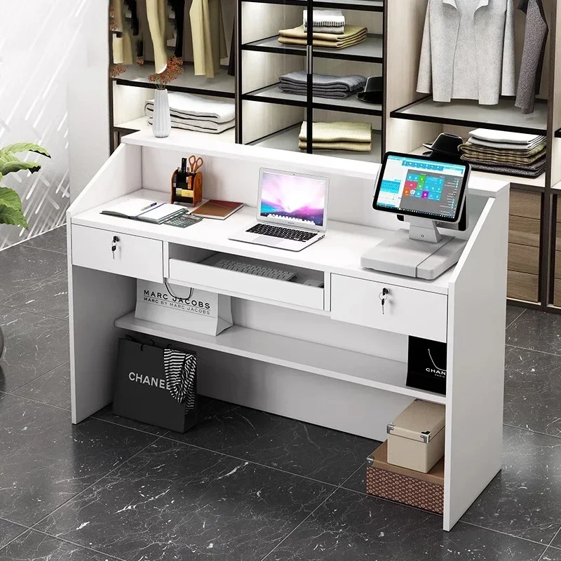 Hairdressing Reception Furniture Customer Center Clothing Store Display Table Beauty Salon Recepcion Beauty Salon Exhibitor Bar