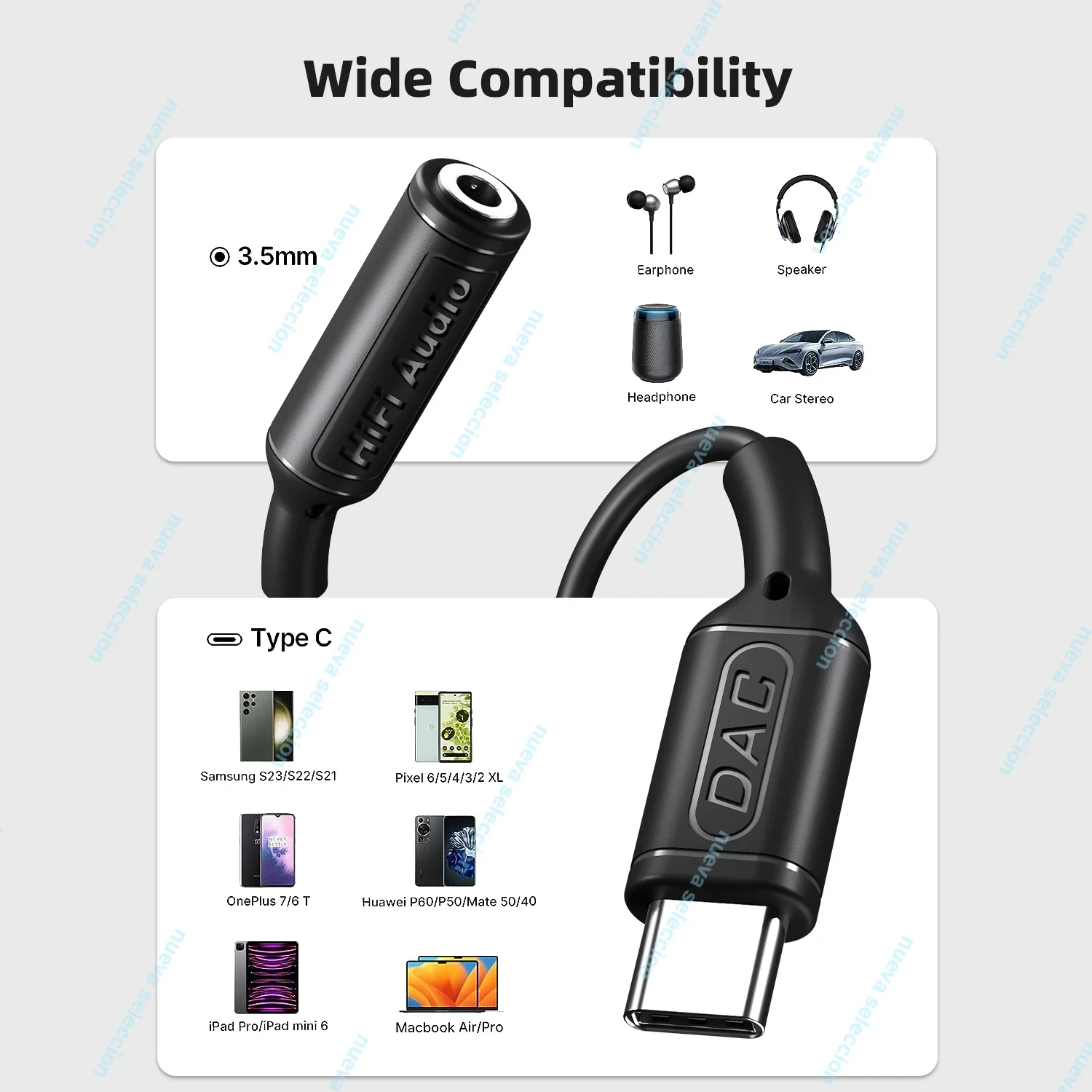 For Samsung Google Pixel type c to 3.5 mm adapter dac portable USB C to headphone jack 48khz support microphone audio adapter audio adapter earphone amplifier adapter audio converter adapter headphone adapter headphone amplifier adapter earphone headphone adapter