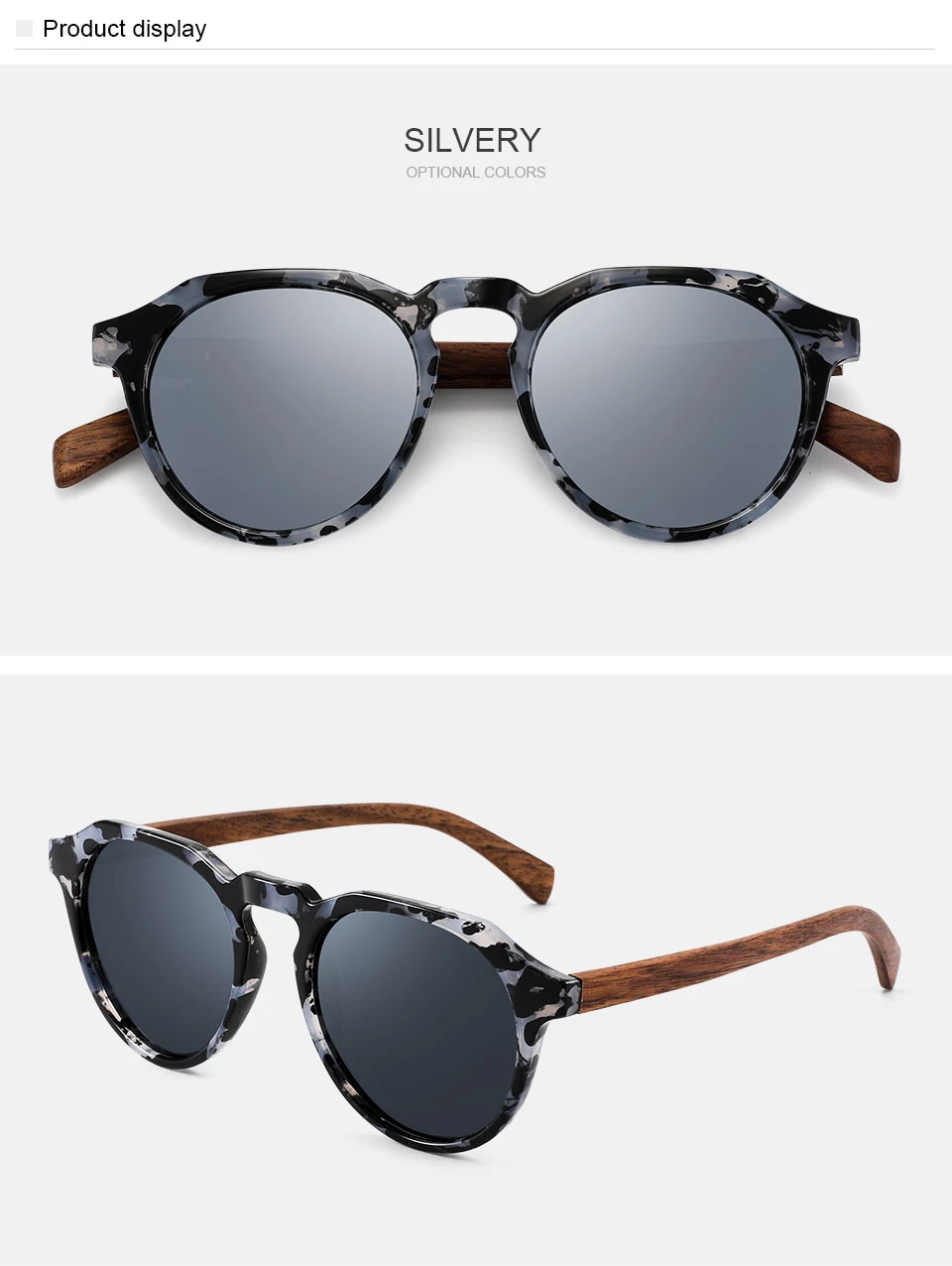 Neue Ankunft Männer Vintage Holzrahmen Sonnenbrille Klassische Marke Sonnenbrille Polarisierte Linse Fahren Brillen für Männer/frauen – Detail 5