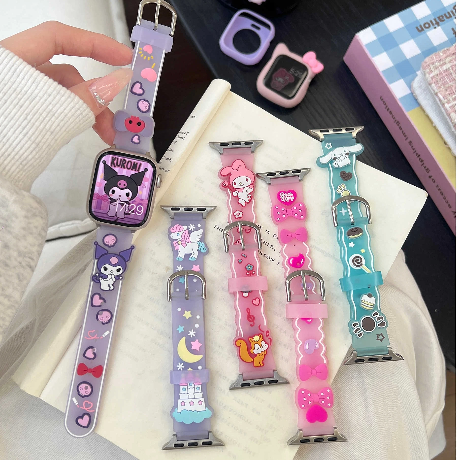 Cartoon Sanrio Hello Kitty Apple Watch Strap Cute Cinnamoroll