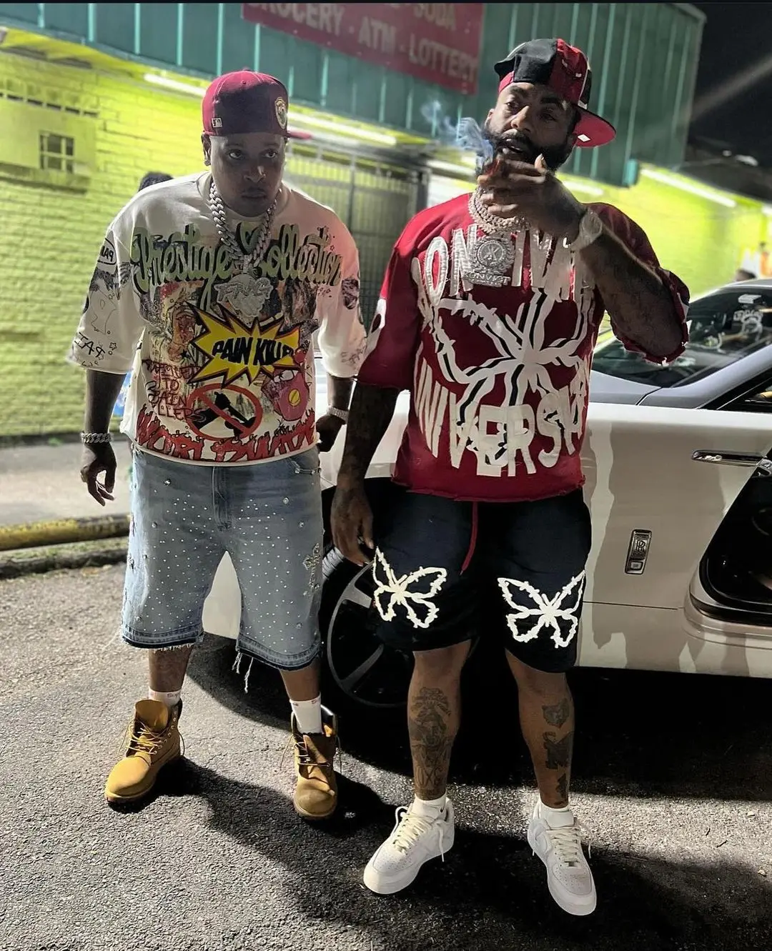 Denim Gym Shorts Men Women Y2K Hip Hop Retro Rhinestones Streetwear Shorts Gothic Baggy Jeans High Waist Basketball