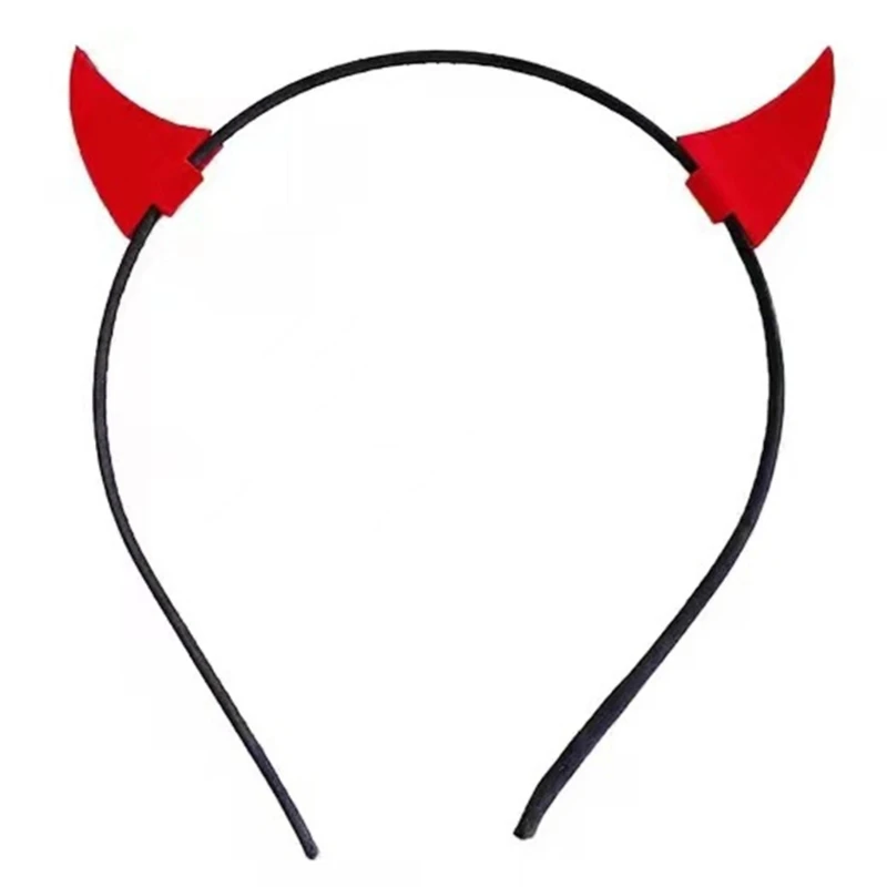 Einzigartiges Rollenspiel Teufel Hair Hoop Glitter Federhorn Kopfschmuck Halloween Stirnband – Detail 8