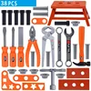 Children's Tool Set with Electric Toy Drill Kids Power Toy Pretend Play Tools Kit for Boys Girls Education Montessori Learning 5