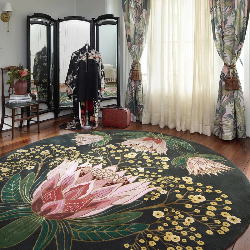 Carpet for Living Room Bohemian Retro Floral Luxury Large Area Bedroom Rug Abstract Home Decoration Ethnic Style Mat ковер 러그