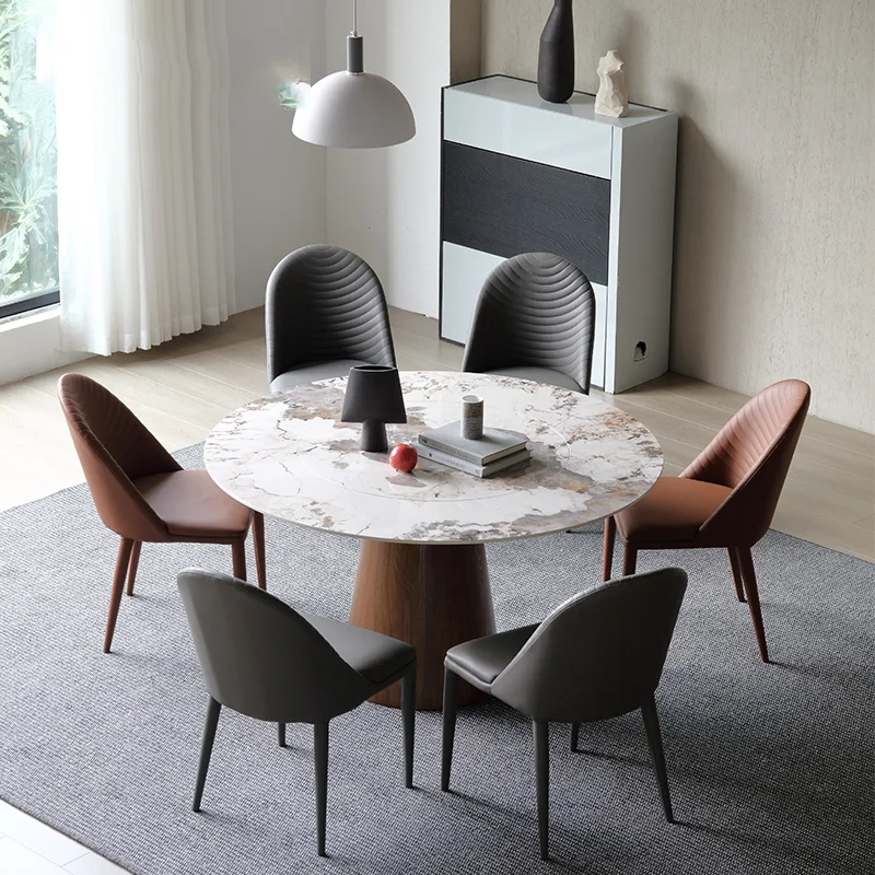 

Modern Minimalist Marble Rotating Table Small Advanced Practical Design DiningTurntable Mueblesa Living Room Furniture WXHYH