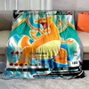 1PC Pokémon Card Charizard Print Blanket Warm Soft Fluffy Throw Kids  Adult Sofa Bed Break Blanket for Travel Picnic Camping 2