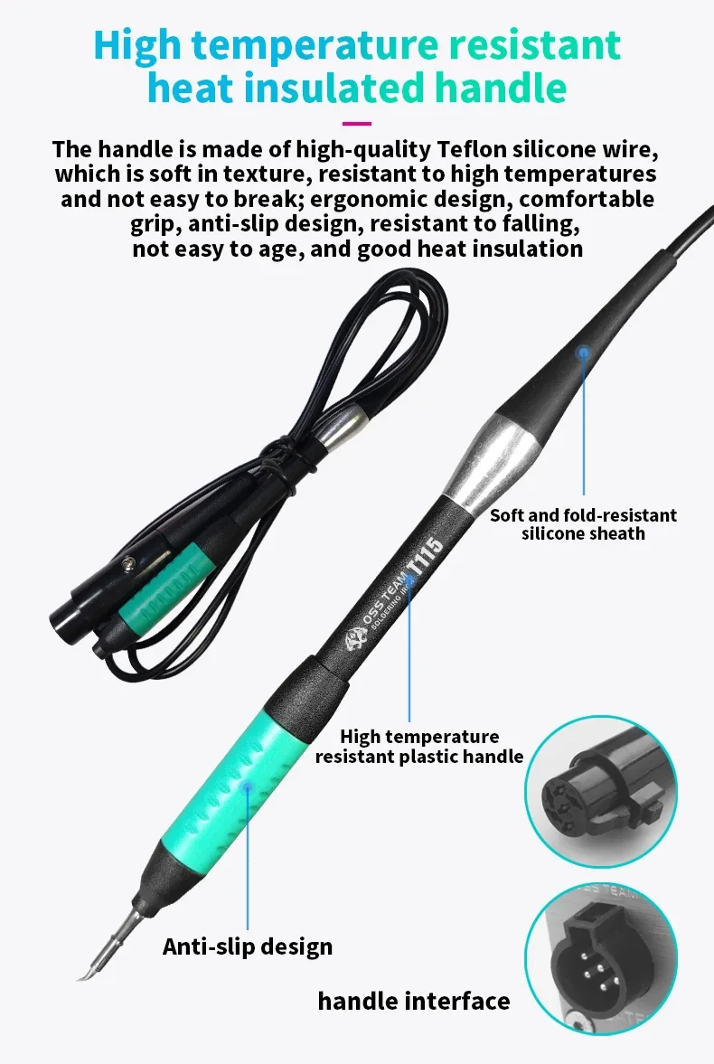 محطة لحام احترافية ، إص T115 ، T210 ، T245 ، لحام 120-450C ، محطة لحام لإصلاح الهاتف ، لحام لحام