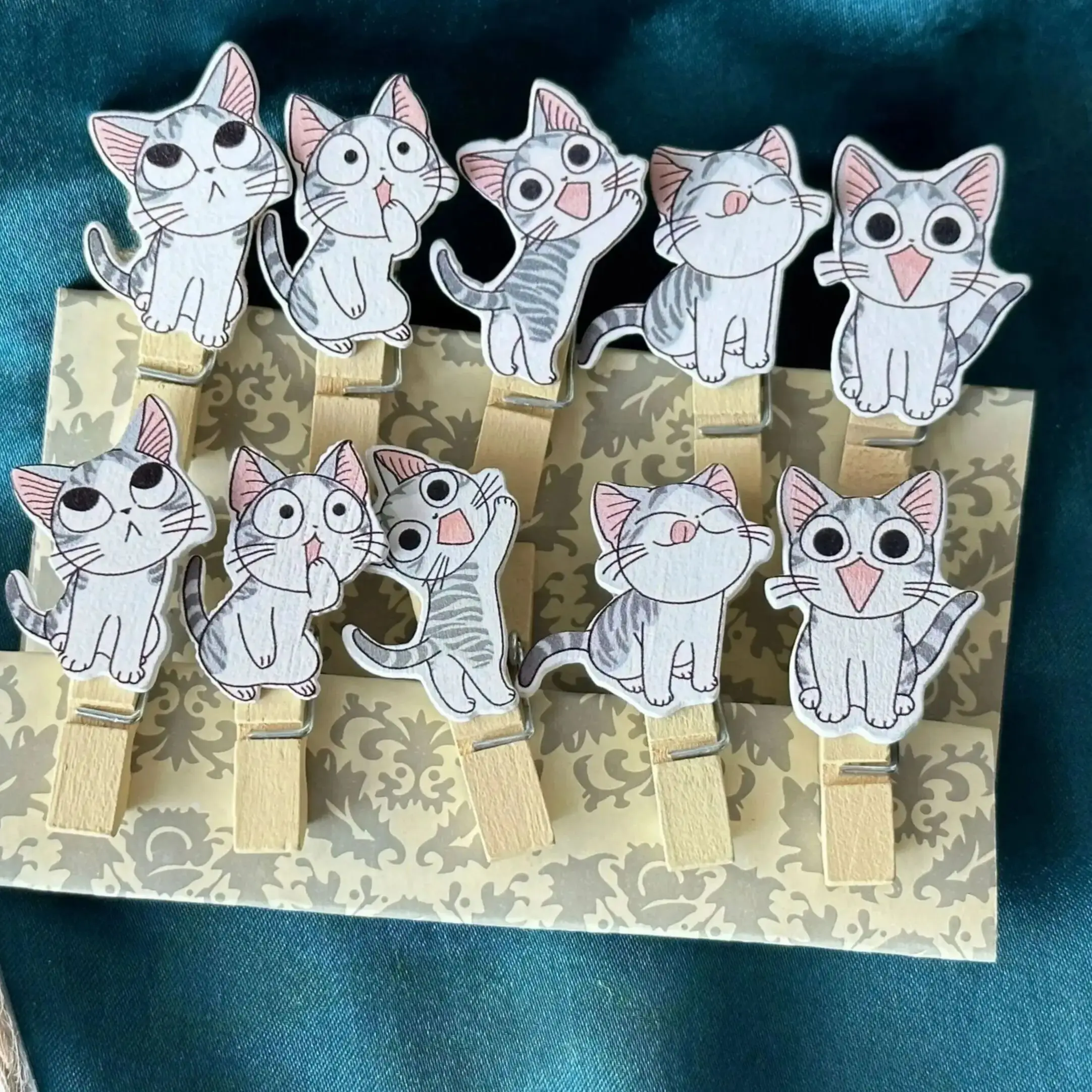 

Деревянные зажимы Lovely Cat, деревянные колышки для фото, поделка на прищепке, сувениры для дня рождения, украшения для украшения, 120 шт.