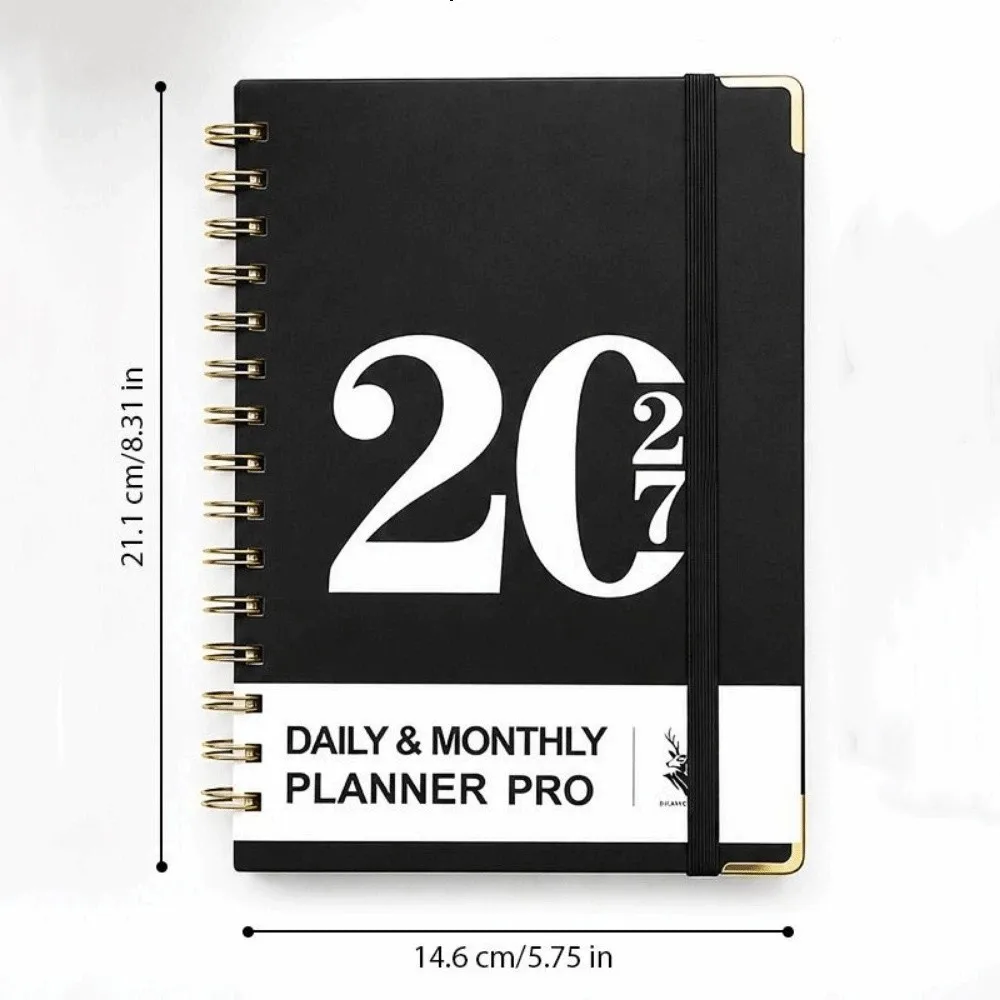 Agenda Annuale 2027 A5, 320 Pagine, Pianificatore a 12 Mesi, Blocco Note per Gestione del Tempo, Semplice Planner per Lavoro d'Ufficio - immagine 6