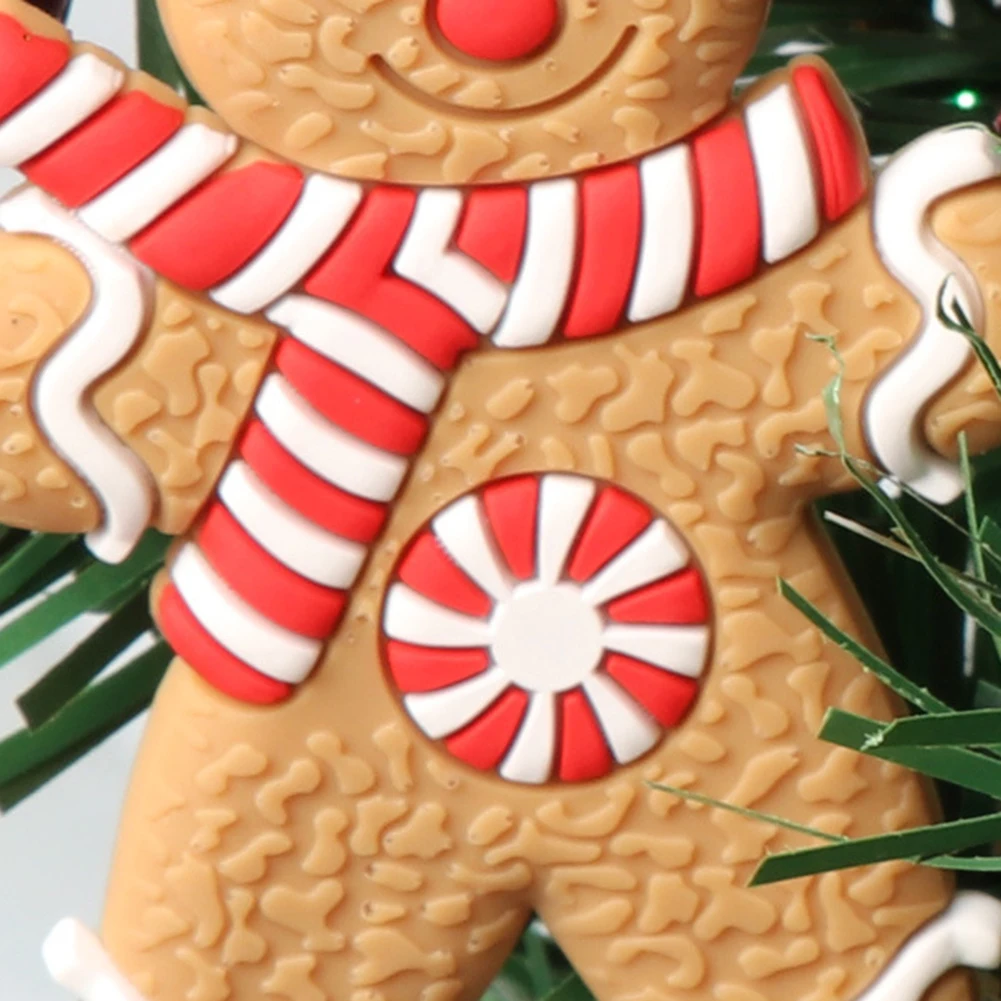 Creative Gingerbread Man Hanging Pendant Soft Pvc Gingerbread Man Hanging Ornaments Reusable Lightweight for Home New Year Decor