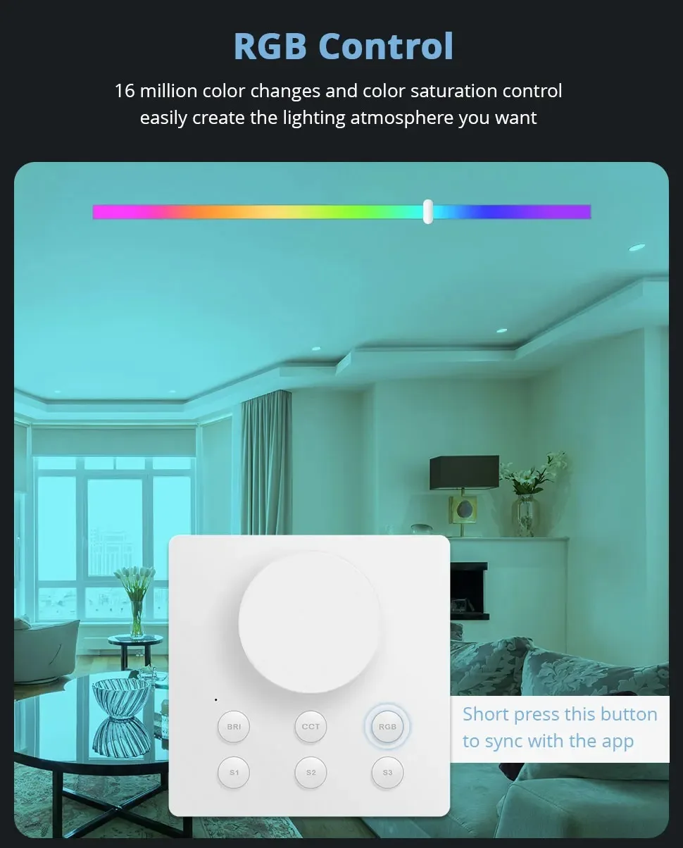 Matter Led Light Strip Driver RGBCCT Antenna Strong Signal Wireless Knob Switch