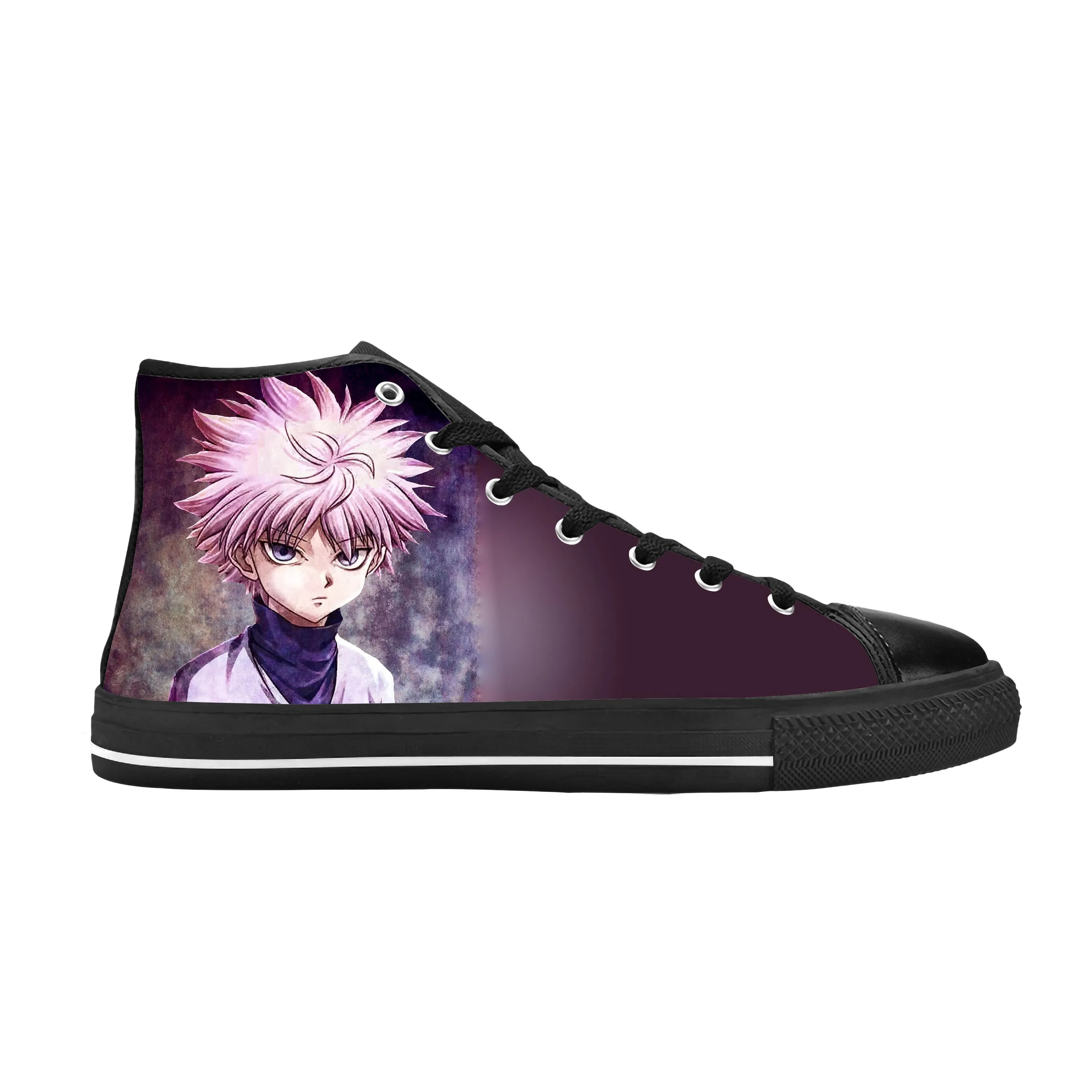 

Japan Anime Manga Hunter X Hunter Killua Zoldyck Casual Cloth Shoes High Top Comfortable Breathable 3D Print Men Women Sneakers