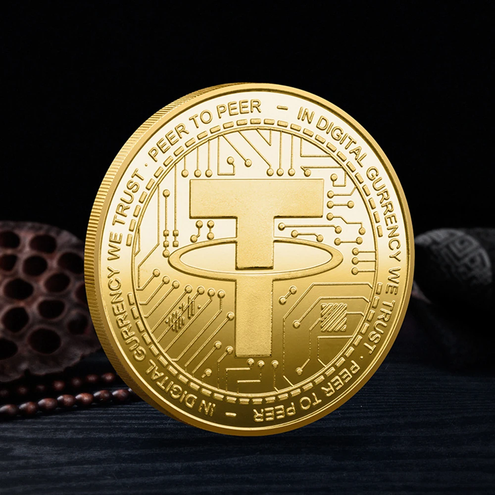 USDT Cryptocurrency 실제 동전 테더 아트 소장품 금도금 암호화 동전 기념품 장식 선물 기념 동전 - AliExpress