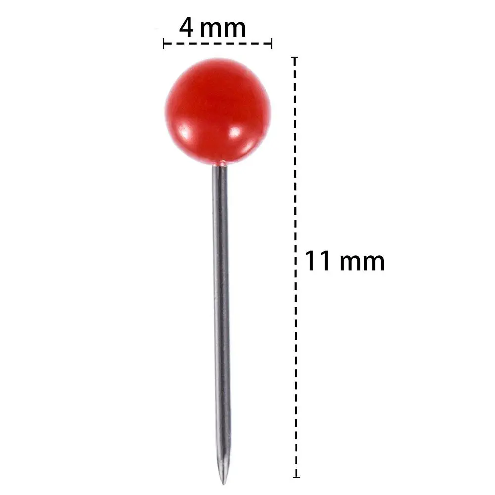 Push Pins 500 PCS/Set Map Tacks Push Pins Plastic Head with Steel Point 4mm 11mm Cork Board Safety Colored Thumbtack Office School Supply